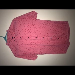 Pink button up shirt